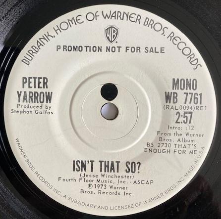 Peter Yarrow - Isn't That So?