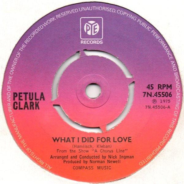 Petula Clark - What I Did For Love