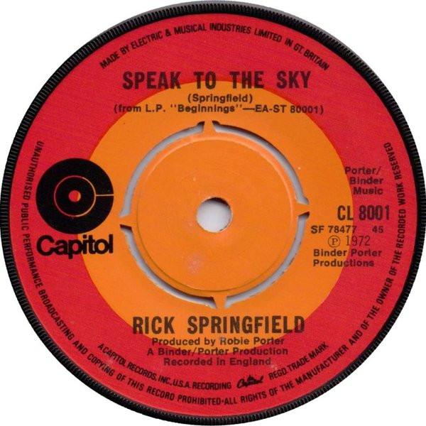 Rick Springfield - Speak To The Sky
