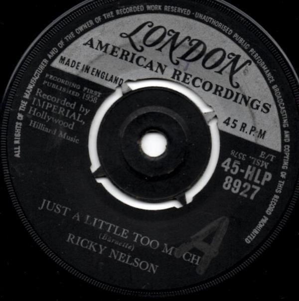 Ricky Nelson (2) - Just  A Little Too Much