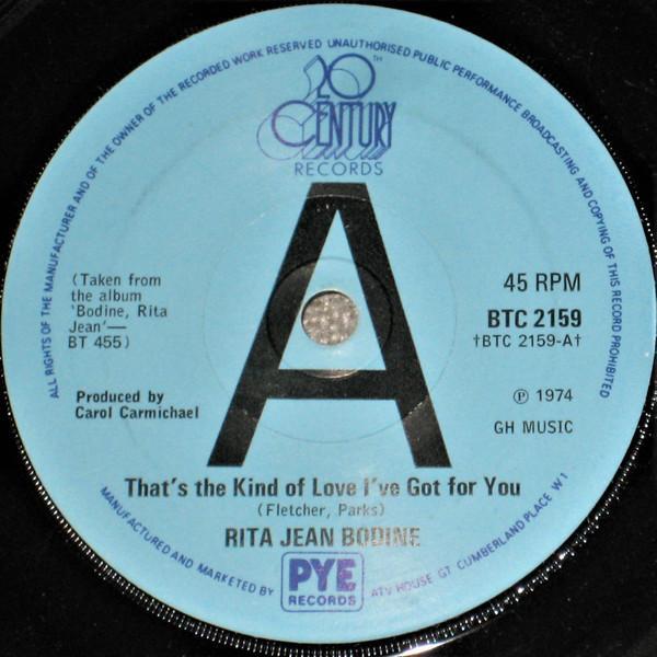 Rita Jean Bodine - That's The Kind Of Love I've Got For You / Old Friend