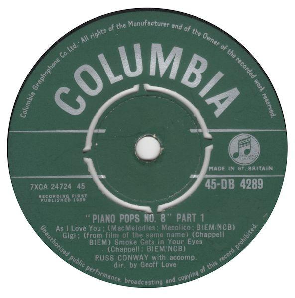 Russ Conway - "Piano Pops No. 8"