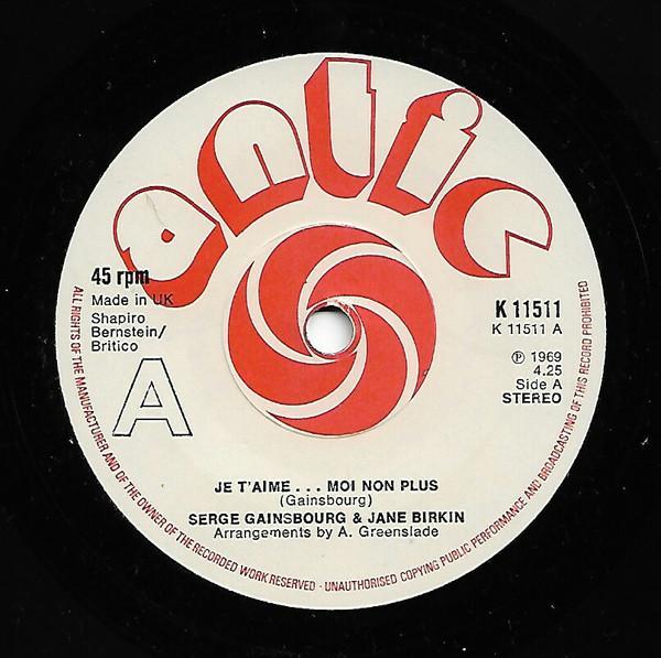 Serge Gainsbourg, Jane Birkin - Je T'aime. .Moi Non Plus