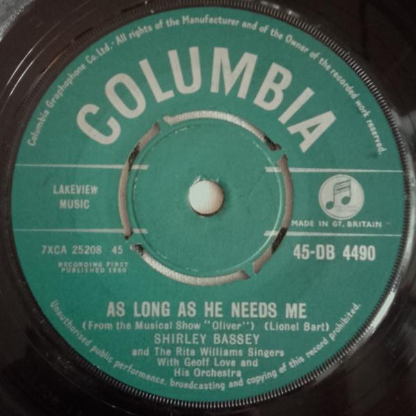 Shirley Bassey, Geoff Love & His Orchestra, The Rita Williams Singers - As Long As He Needs Me