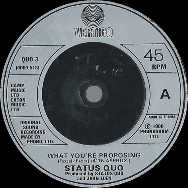 Status Quo - What You're Proposing