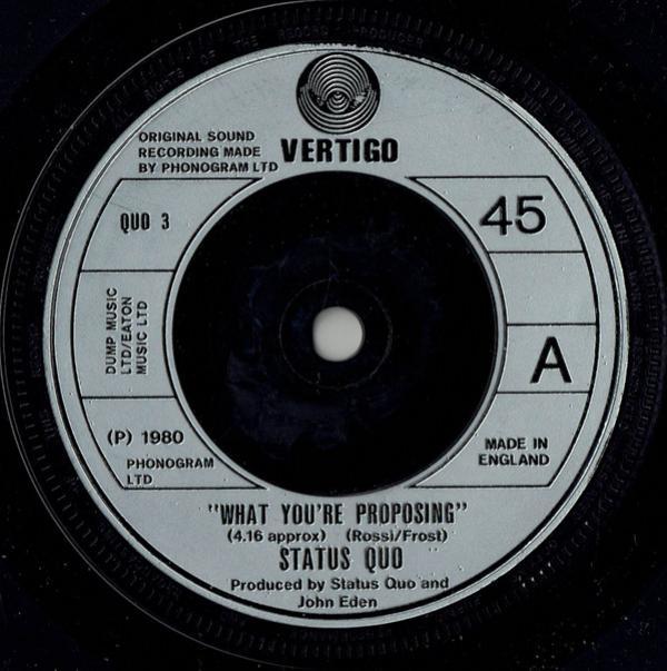 Status Quo - What You're Proposing
