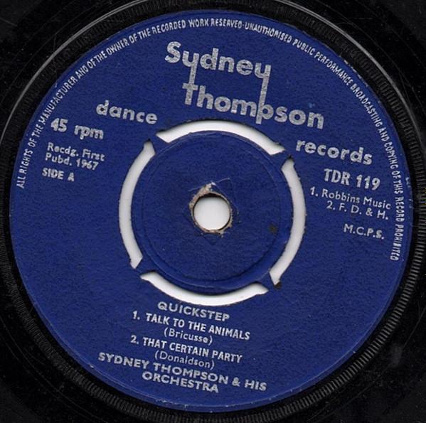Sydney Thompson And His Orchestra - Quickstep / Foxtrot