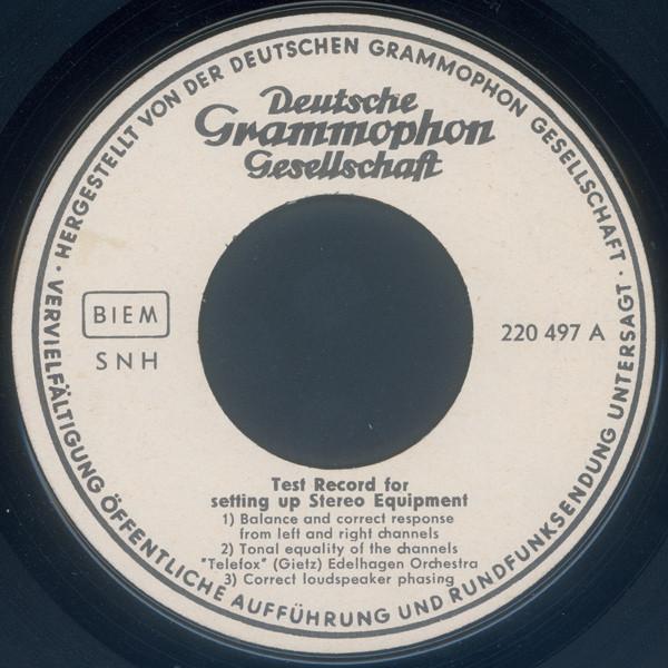  - Test Record For Setting Up Stereo Equipment