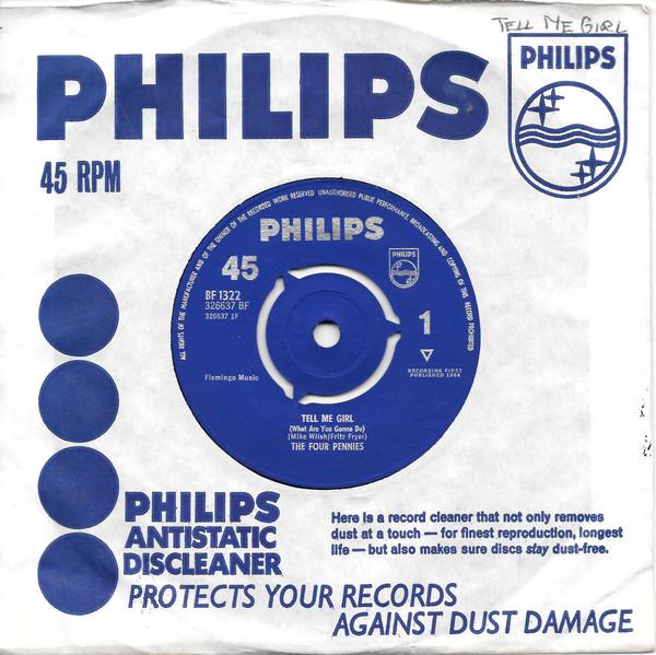 The Four Pennies - Tell Me Girl  /  Juliet