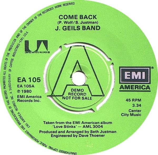 The J. Geils Band - Come Back