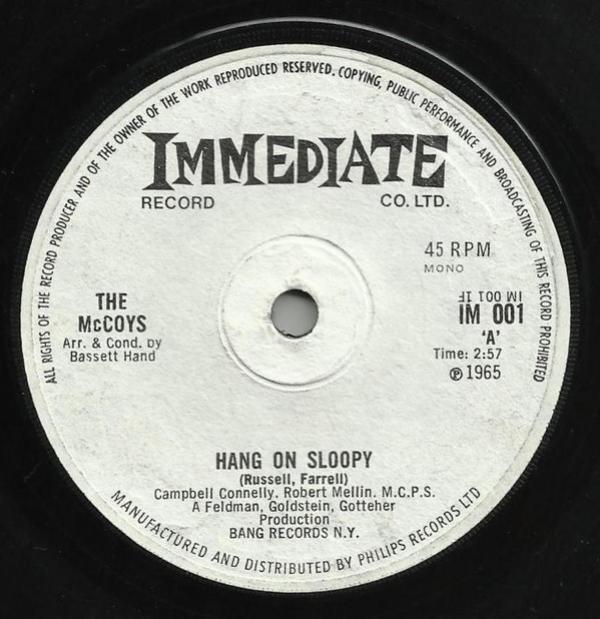 The McCoys - Hang On Sloopy / I Can't Explain It