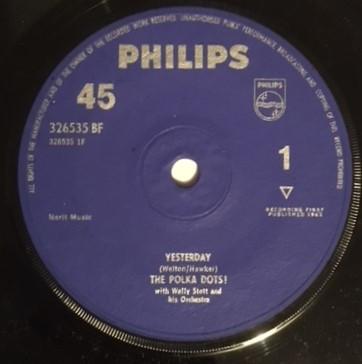 The Polka Dots (5), Wally Stott & His Orchestra - Yesterday