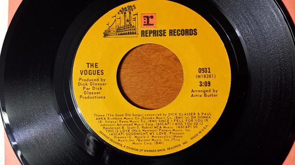 The Vogues - Theme (The Good Old Songs) / Come Into My Arms