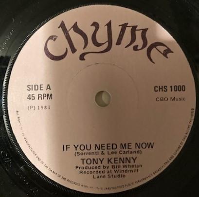 Tony Kenny - If You Need Me Now