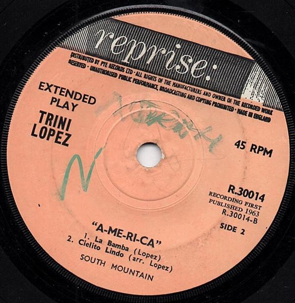 Trini Lopez - A-ME-RI-CA - Trini Lopez At PJ's
